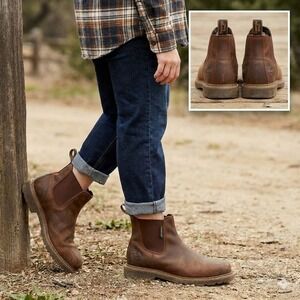 Georgia Boot Womens Revamp Chelsea GB00432 Brown Waterproof EH Size 8.5M